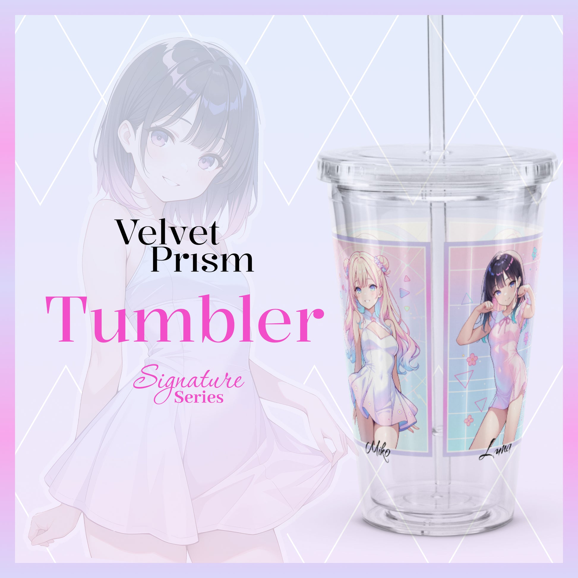 Mockup of waifu girls tumbler