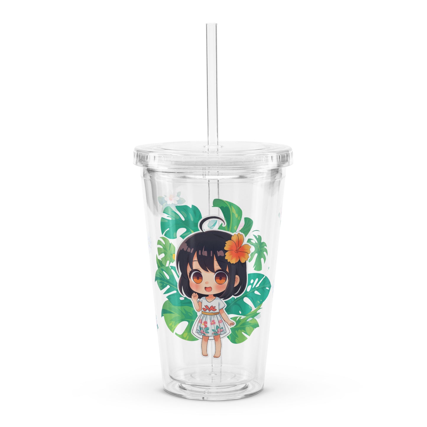 Acrilyc cup with chibi girl print