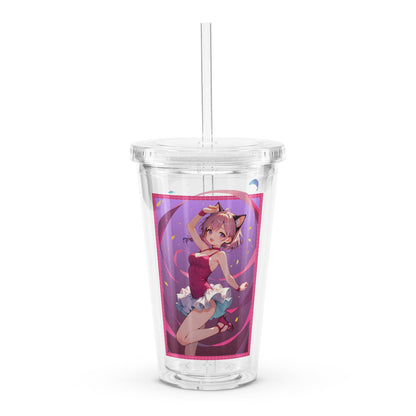 Anime girl print on acrylic cup