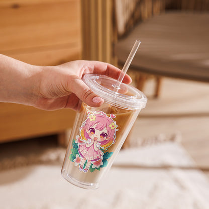 Arm holding chibii cup