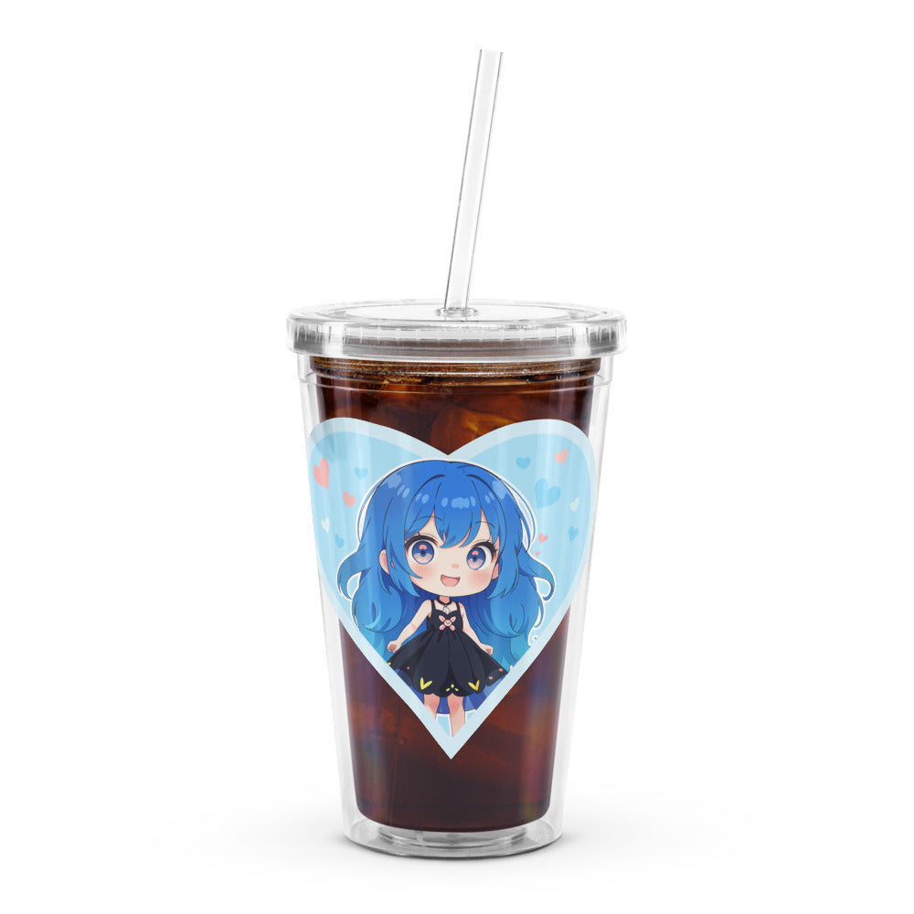 Blue Chibi Love Tumbler – Valentines Edition