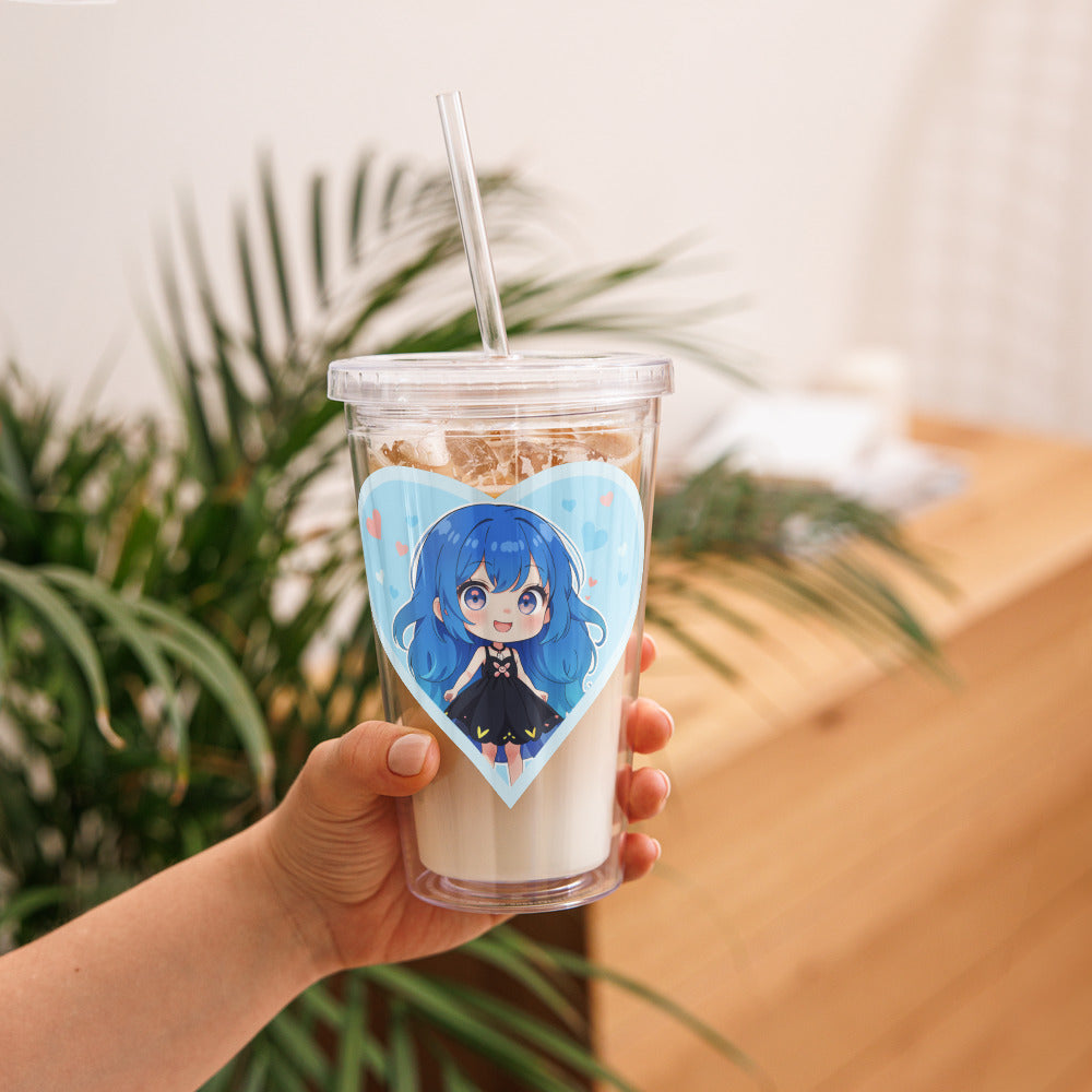 Blue Chibi Love Tumbler – Valentines Edition