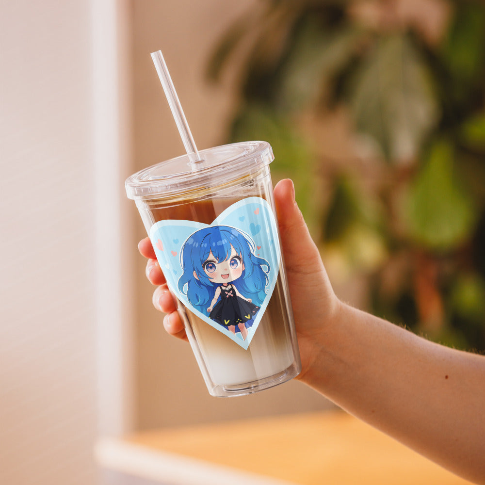 Blue Chibi Love Tumbler – Valentines Edition