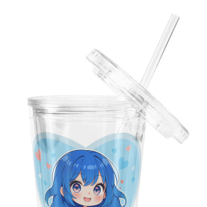 Blue Chibi Love Tumbler – Valentines Edition