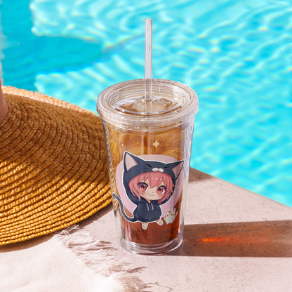 Kawaii Kitty Chibi Tumbler – Double-Sided Cat Girl Design