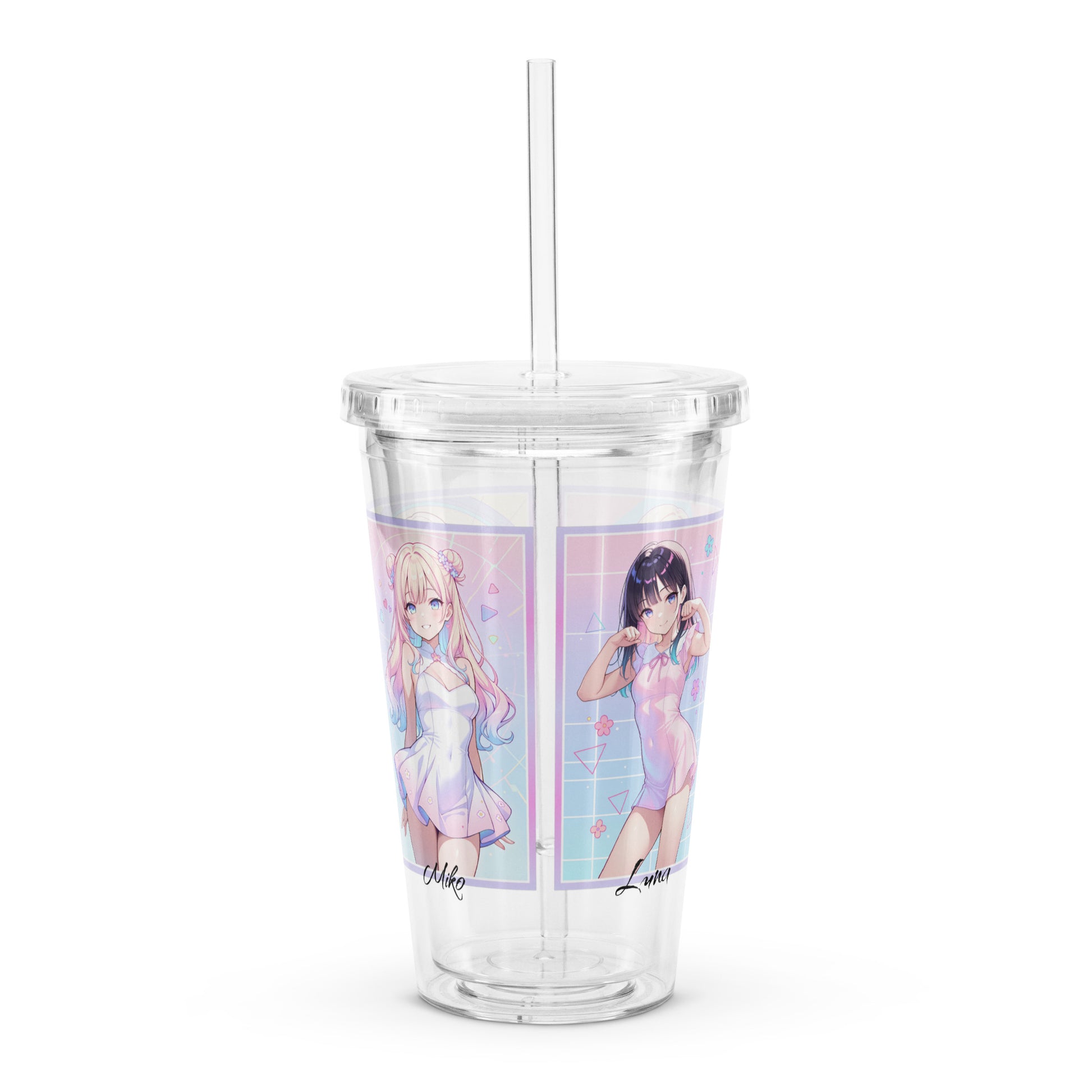 Product photo of acrylic waifu tumbler