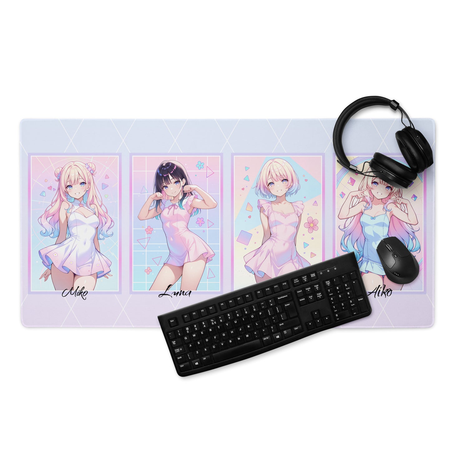 Cute Waifu Gaming Desk Mat