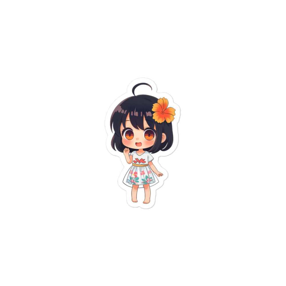 Cute anime chibi girl sticker