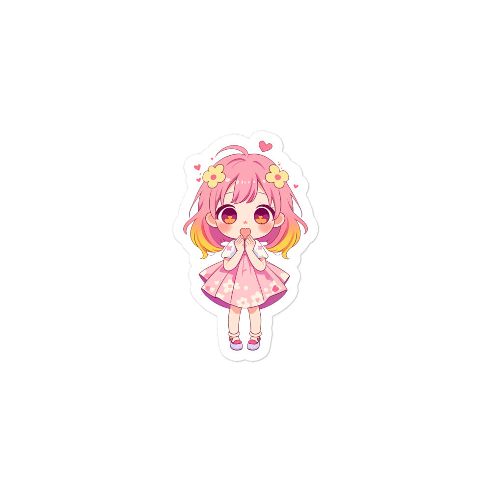 Cute anime girl sticker