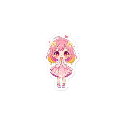 Cute anime girl sticker