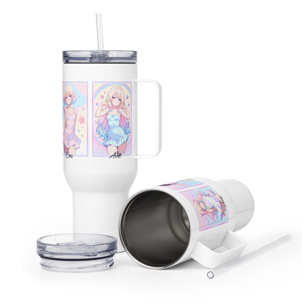 Product photo showing open tumbler