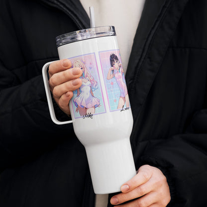 Tumbler being held